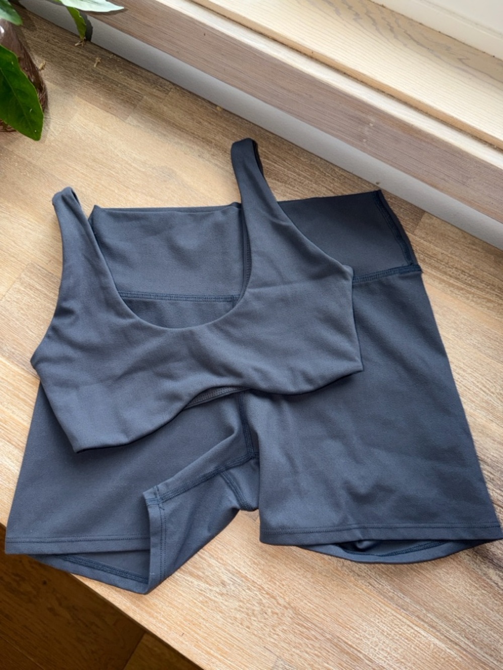 JOAH BROWN Sueded Navy Bra/Short Set Small